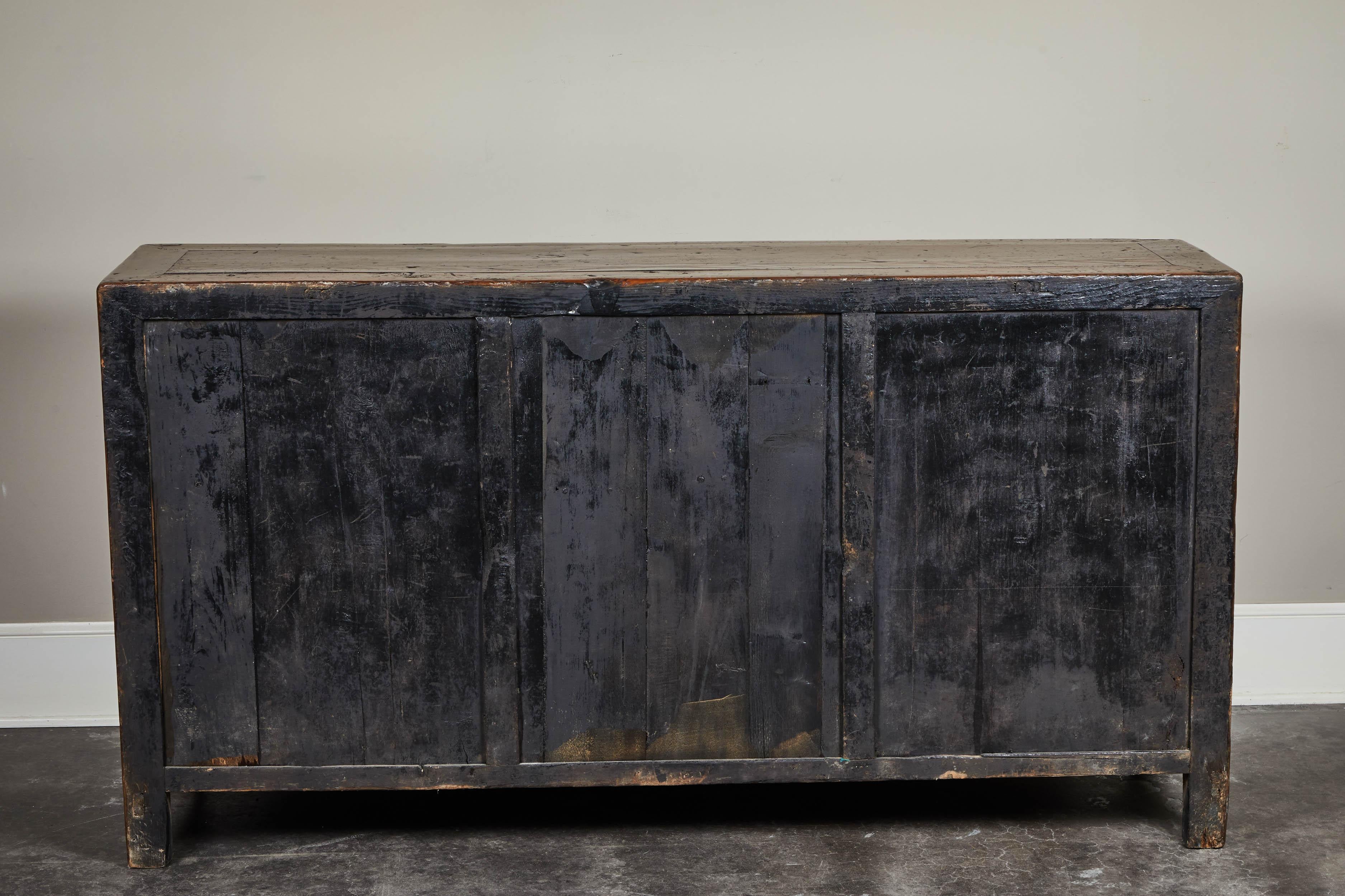 19th Century Chinese Four-Drawer Pine Sideboard 4
