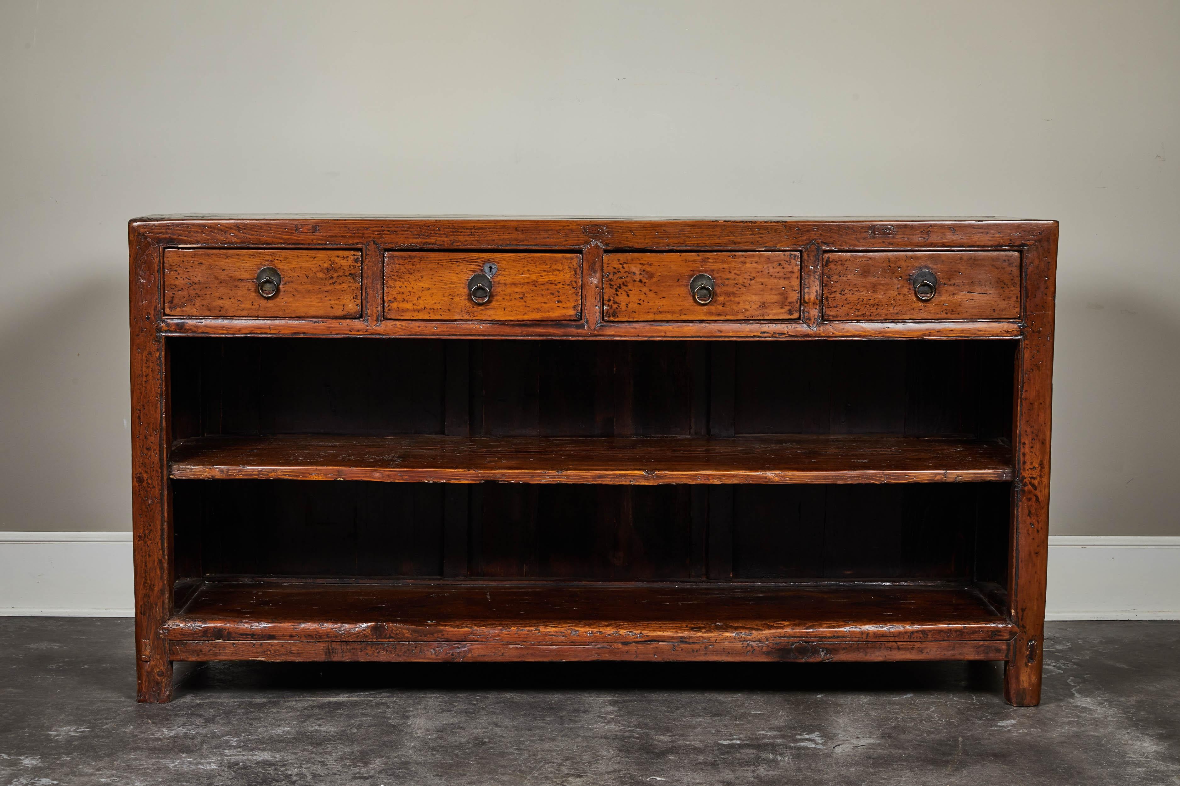 19th Century Chinese Four-Drawer Pine Sideboard 5