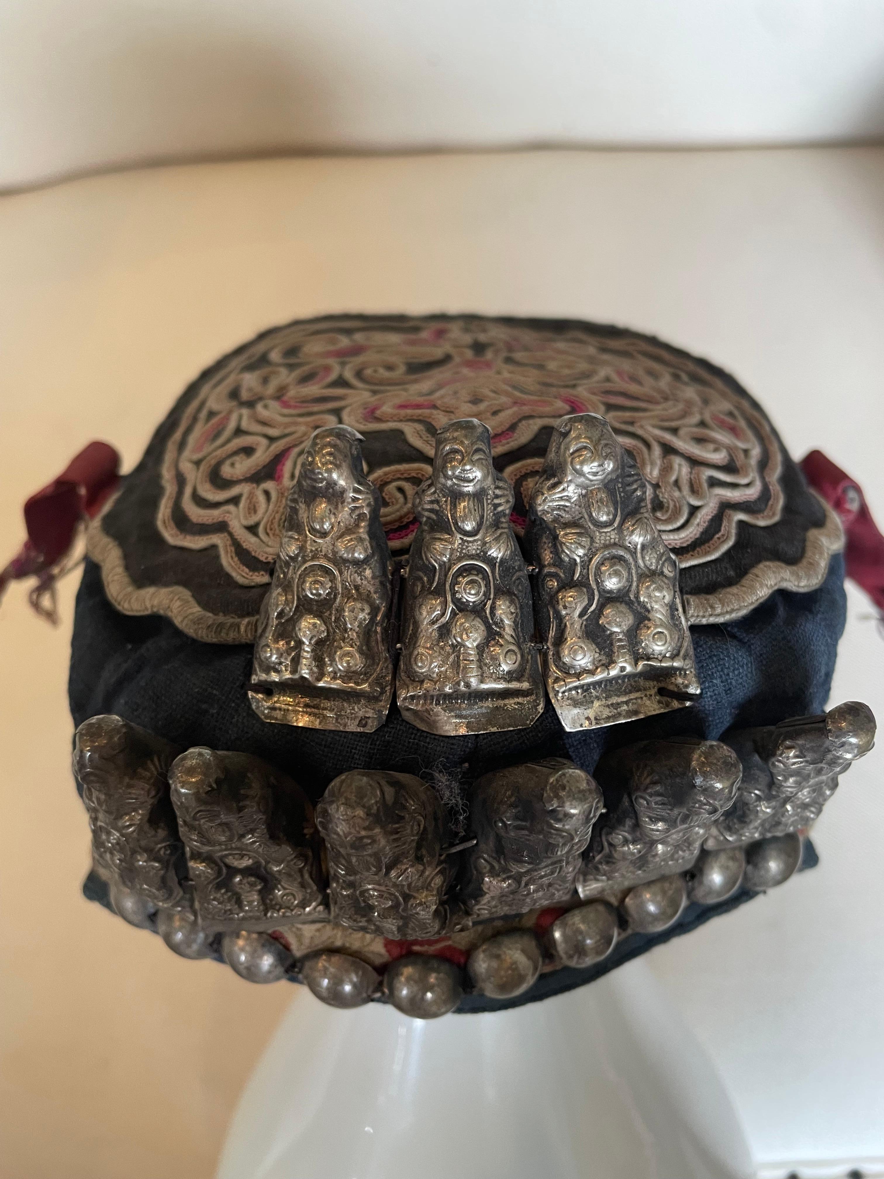 19th c. Chinese Qing Dynasty children's hat