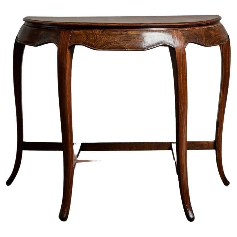 19th C. Chinese Rosewood Demilune Table