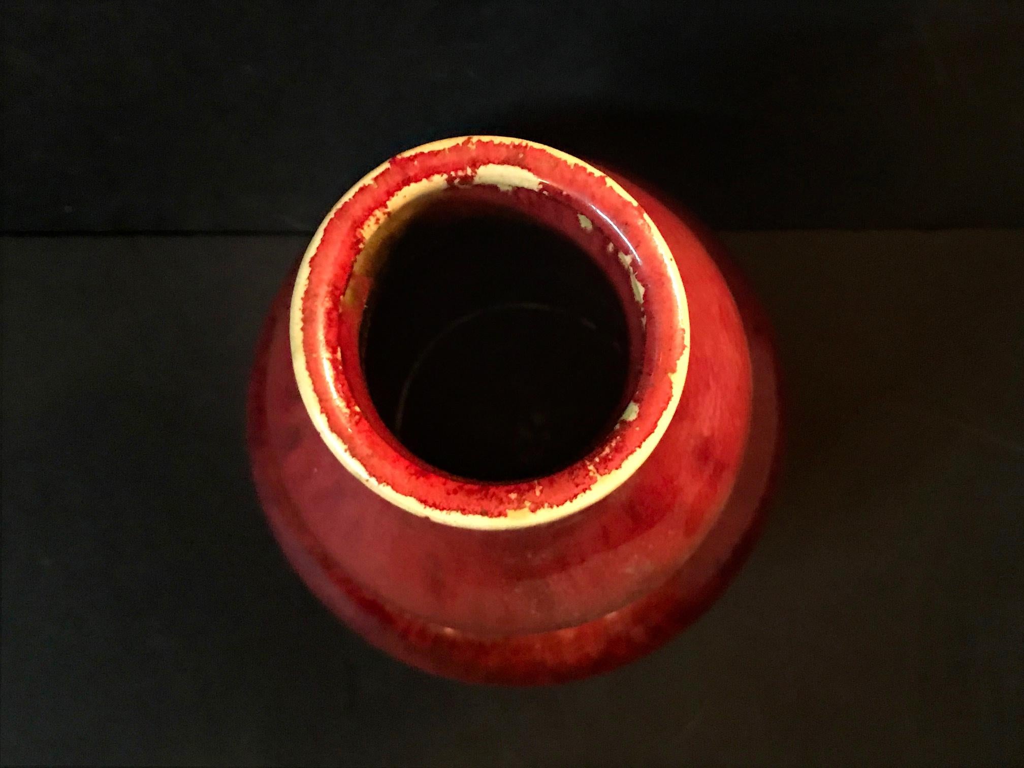 19th Century Chinese Sang de Boeuf Glazed Large Double Gourd, Huluping Bottle Vase