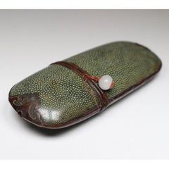 19th century Chinese Shagreen 'Sharkskin' Covered Eye Glass Case circa 1850-1900
