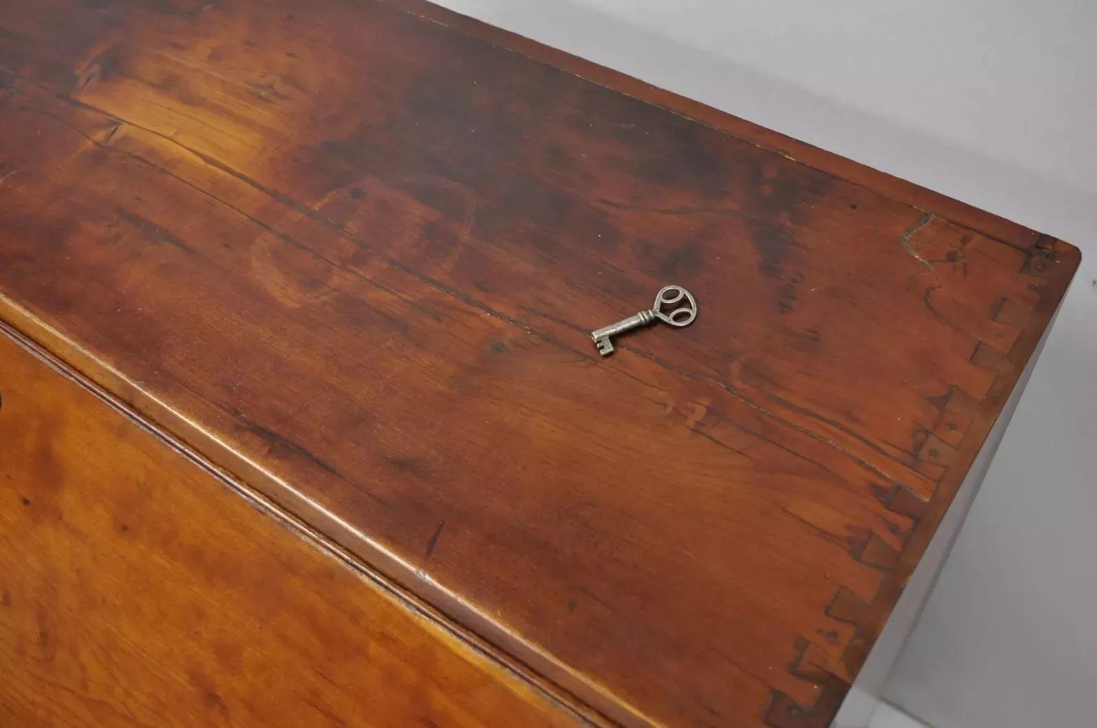 Unknown 19th C. Chippendale Style Mahogany Slant Front Carved Ball & Claw Secretary Desk For Sale
