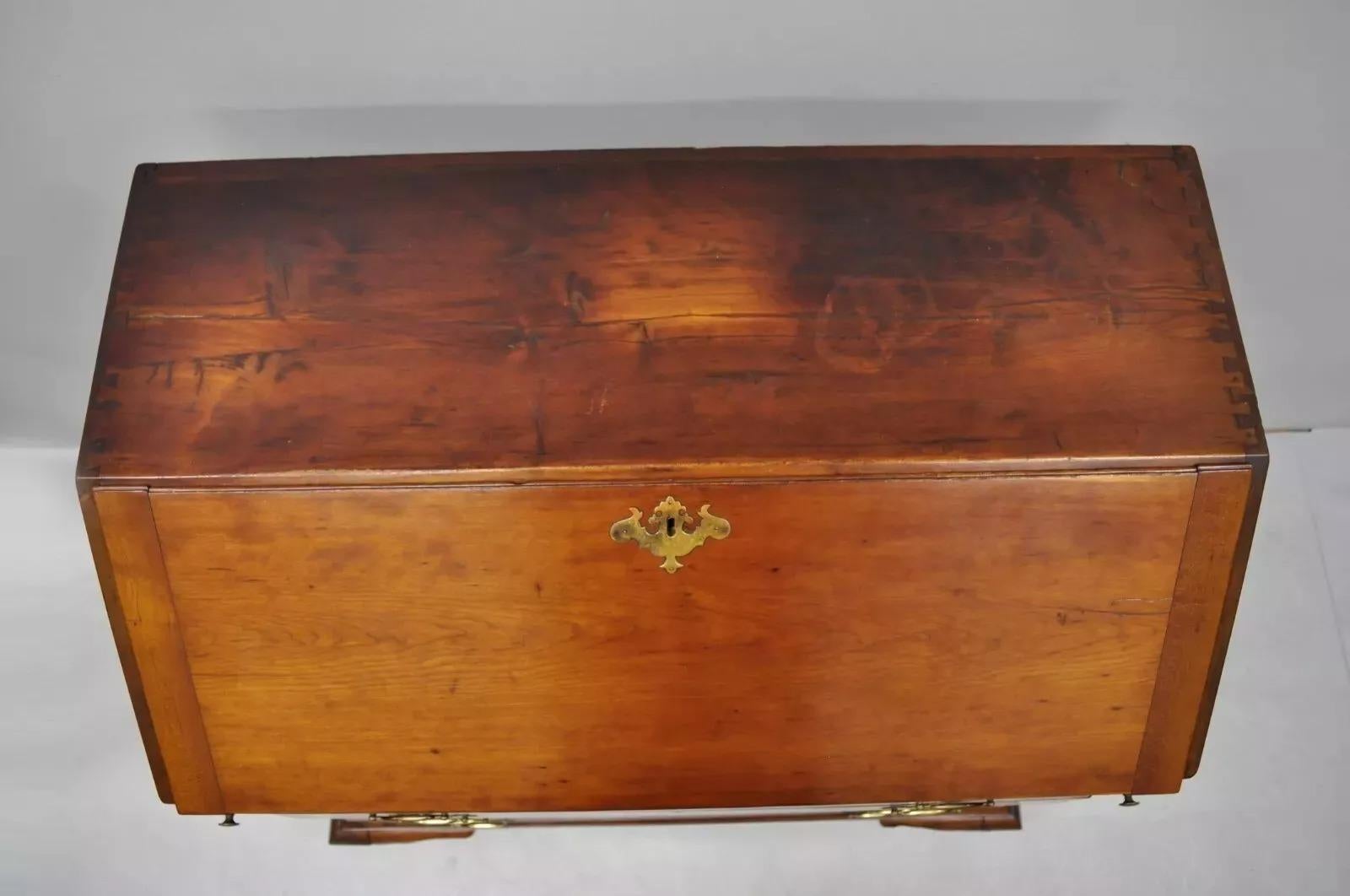 19th C. Chippendale Style Mahogany Slant Front Carved Ball & Claw Secretary Desk In Good Condition For Sale In Philadelphia, PA