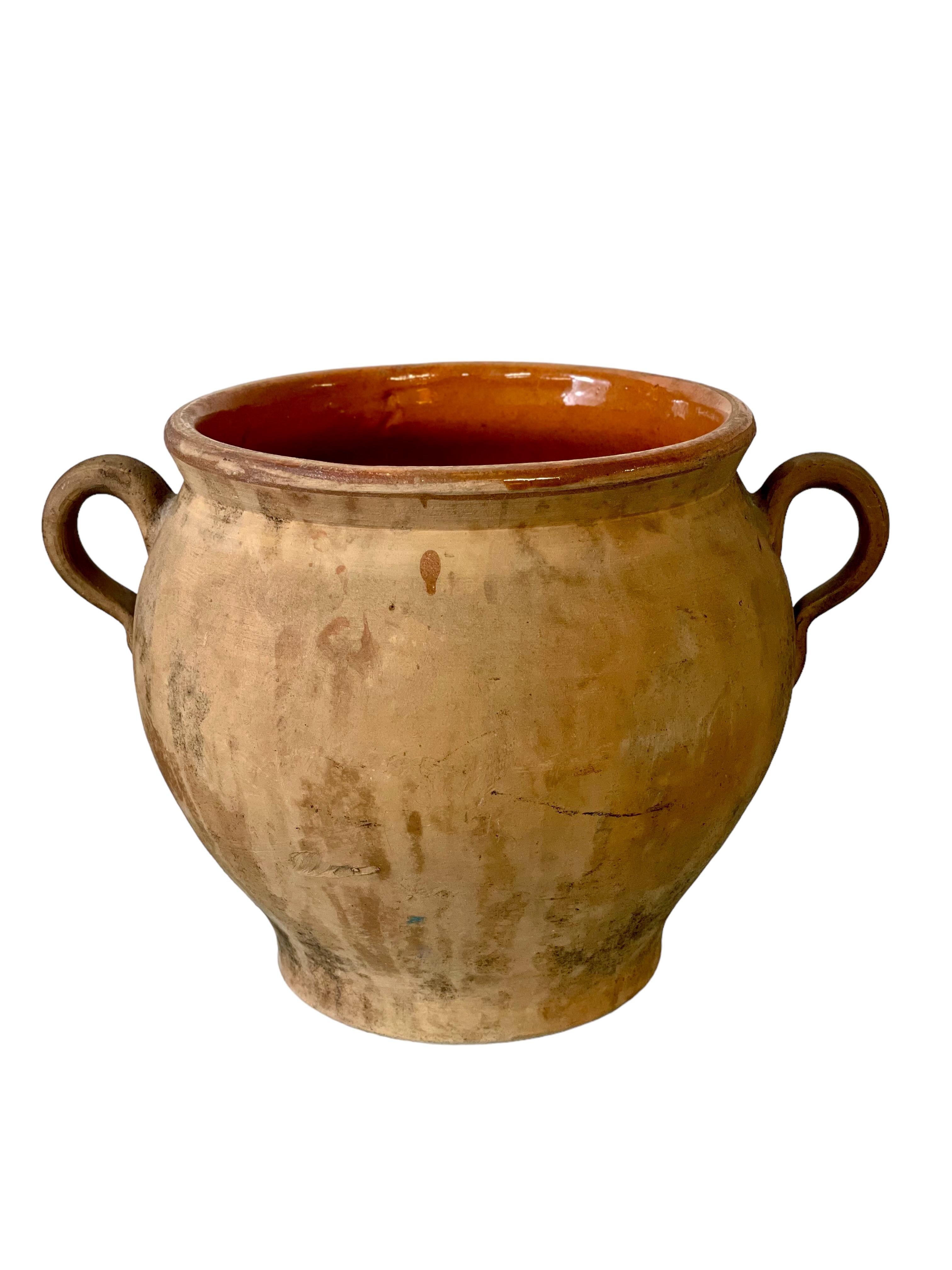 19th C. Classic French Terracotta Confit Pot For Sale