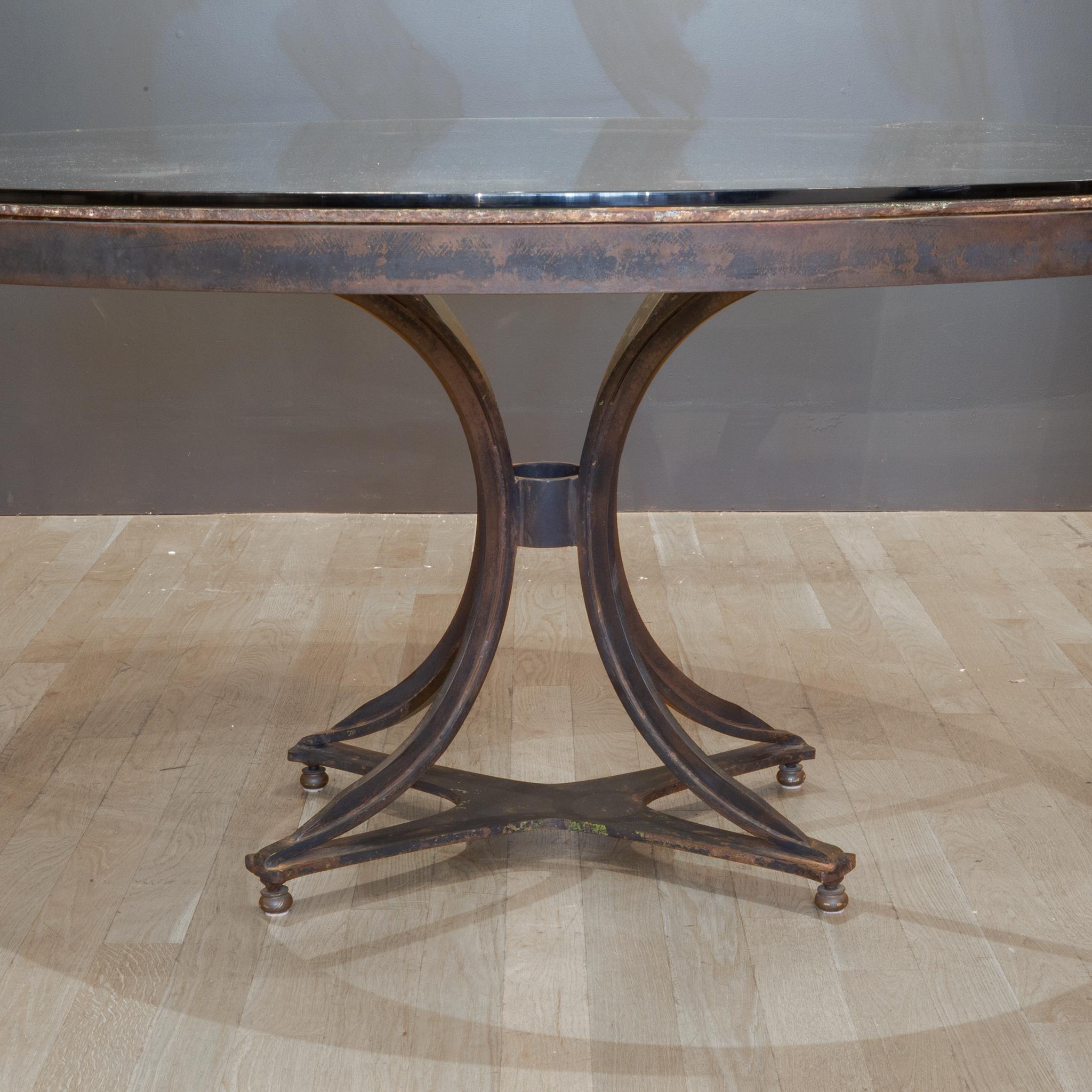 19th Century Clock Face Custom Iron Dining Table, circa 1800s 6