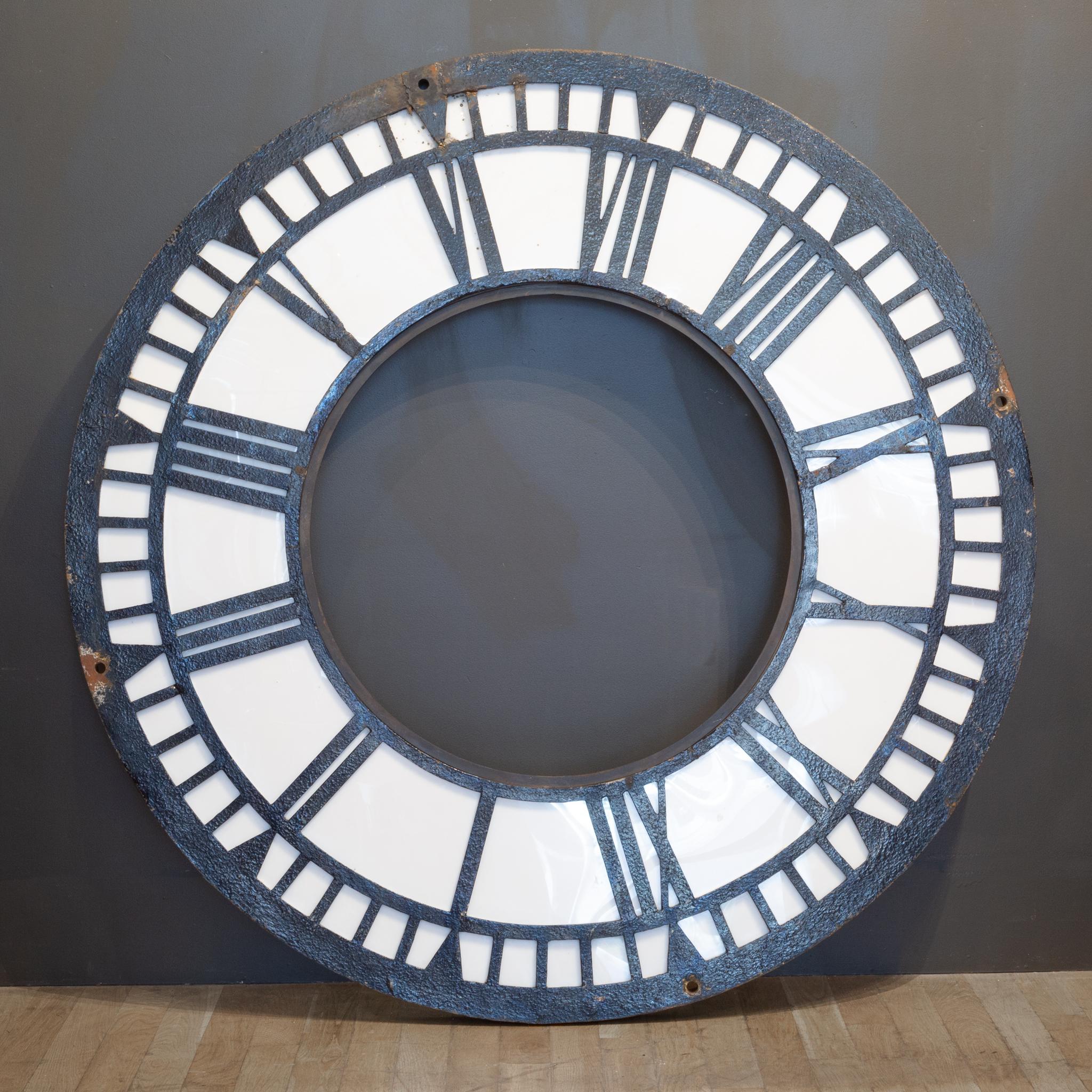 Industrial 19th Century Clock Face Custom Iron Dining Table, circa 1800s