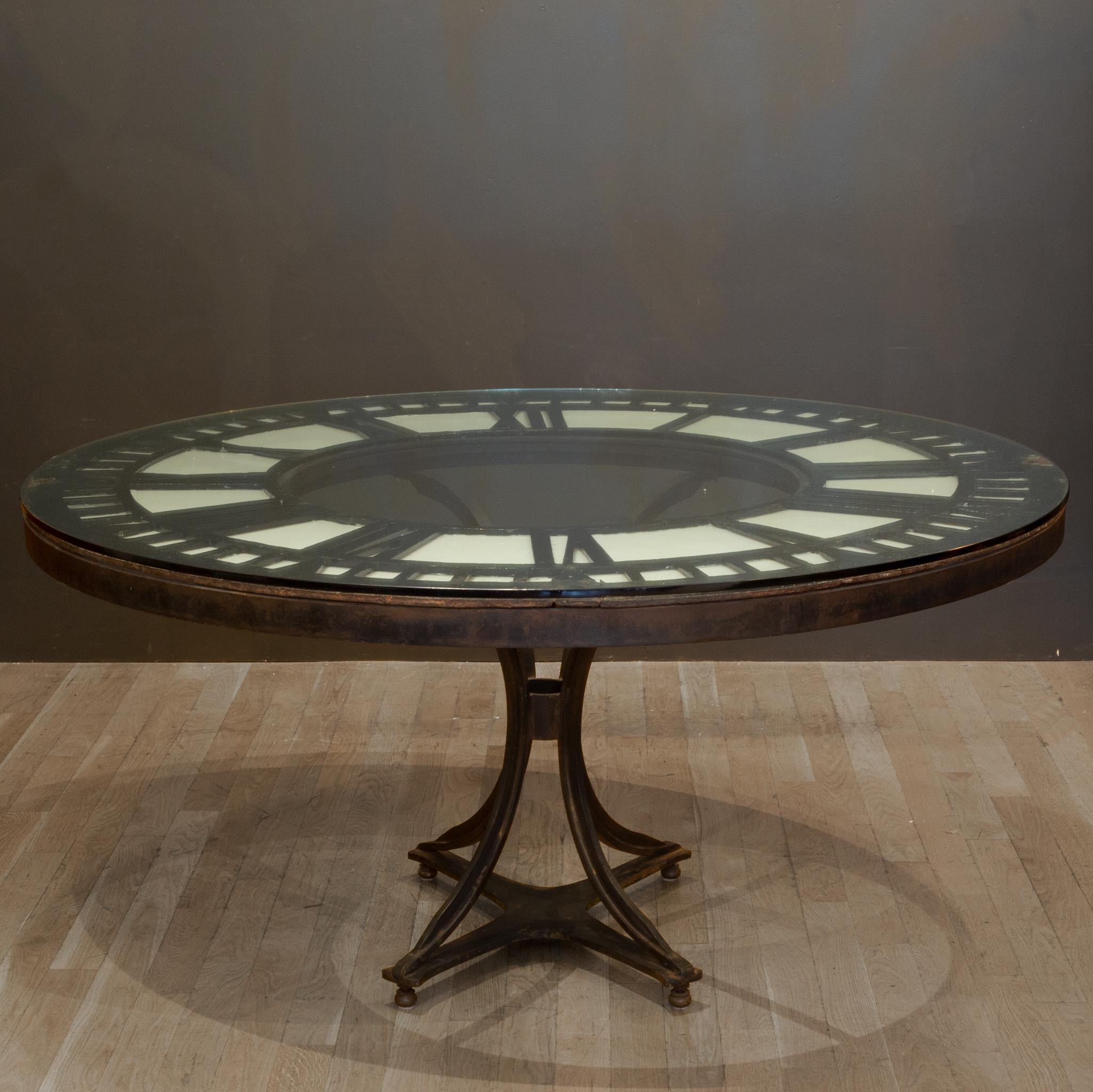19th Century Clock Face Custom Iron Dining Table, circa 1800s 2