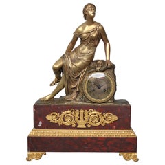 19th Century Clock Representing Cleopatra and the Aspic