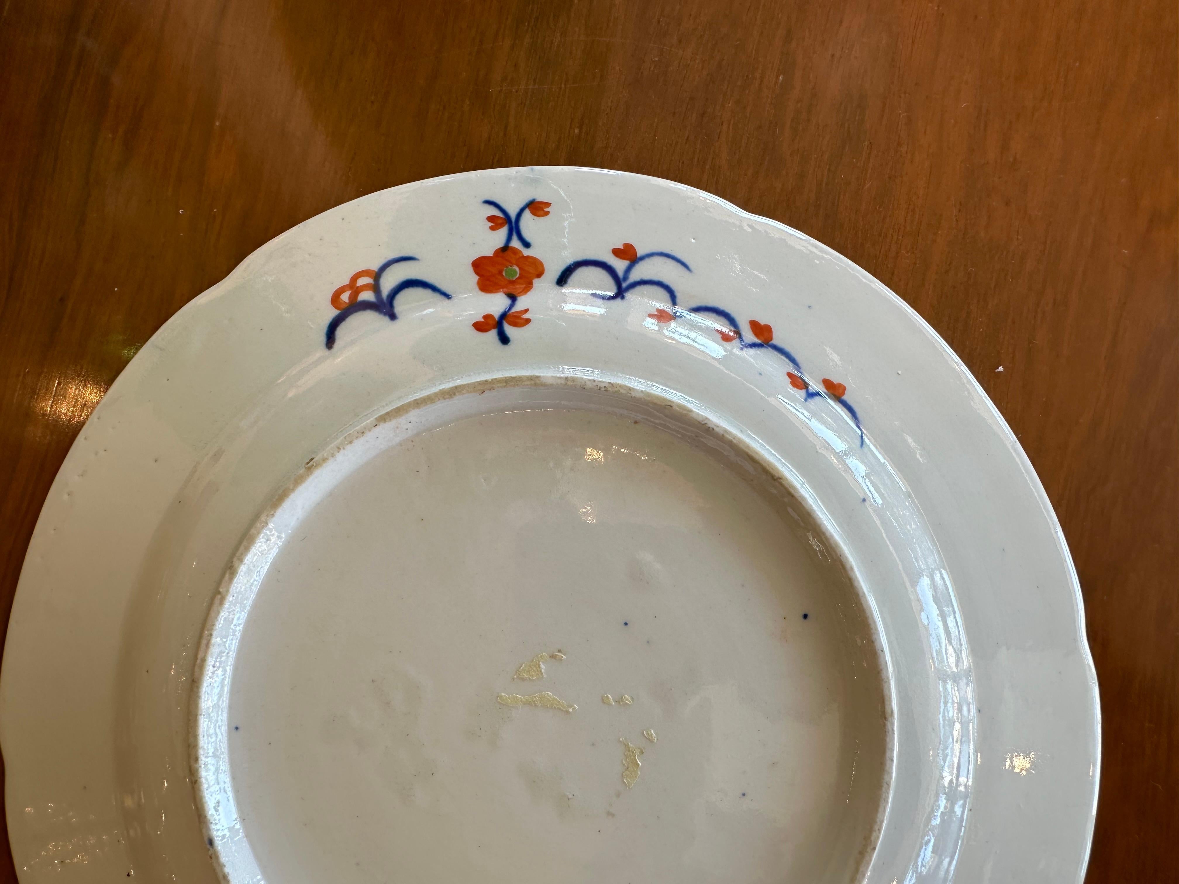 Porcelain 19th C. Coalport Tree & Rock Imari Plates, Set of 10