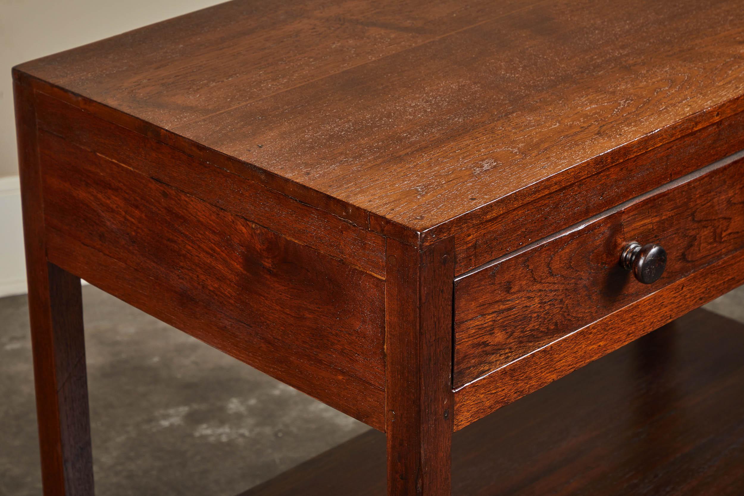 Indonesian 19th Century Colonial Teak Console Table with Drawers