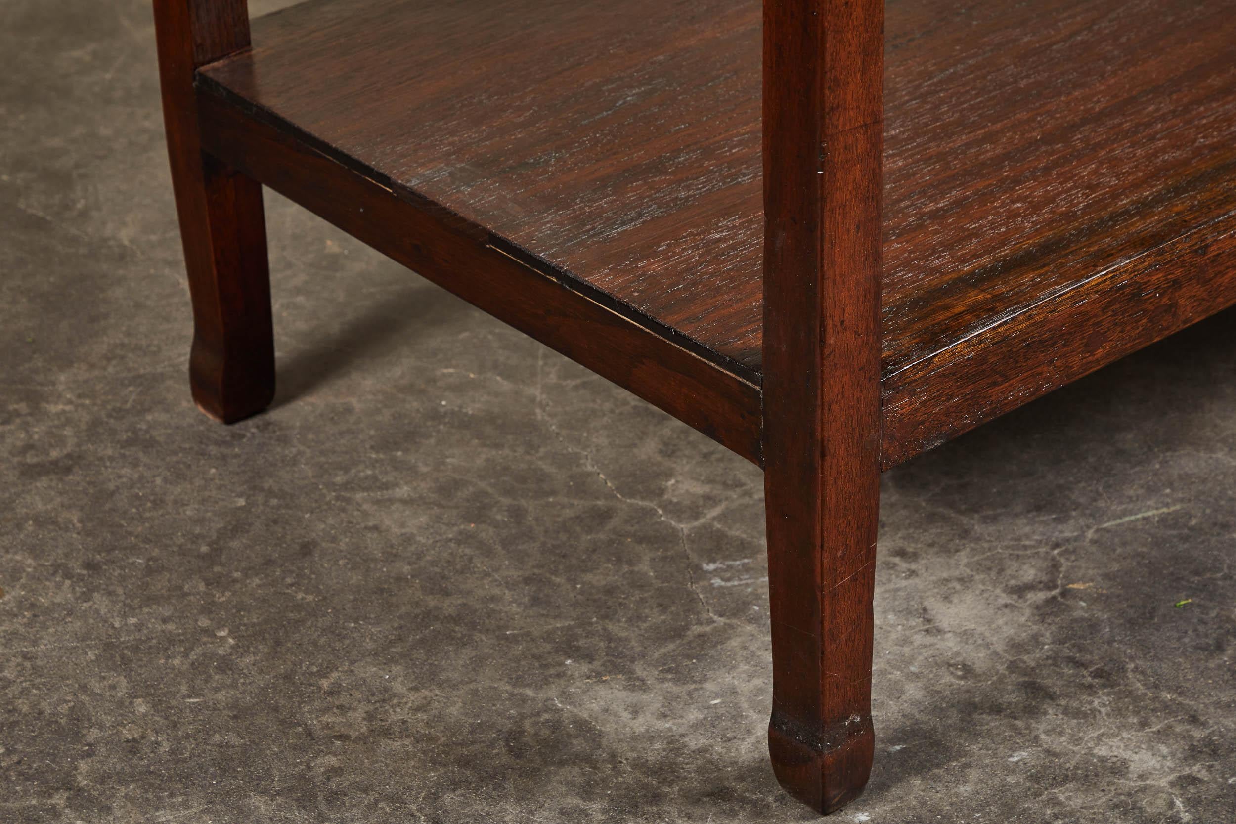 19th Century Colonial Teak Console Table with Drawers In Good Condition In Pasadena, CA