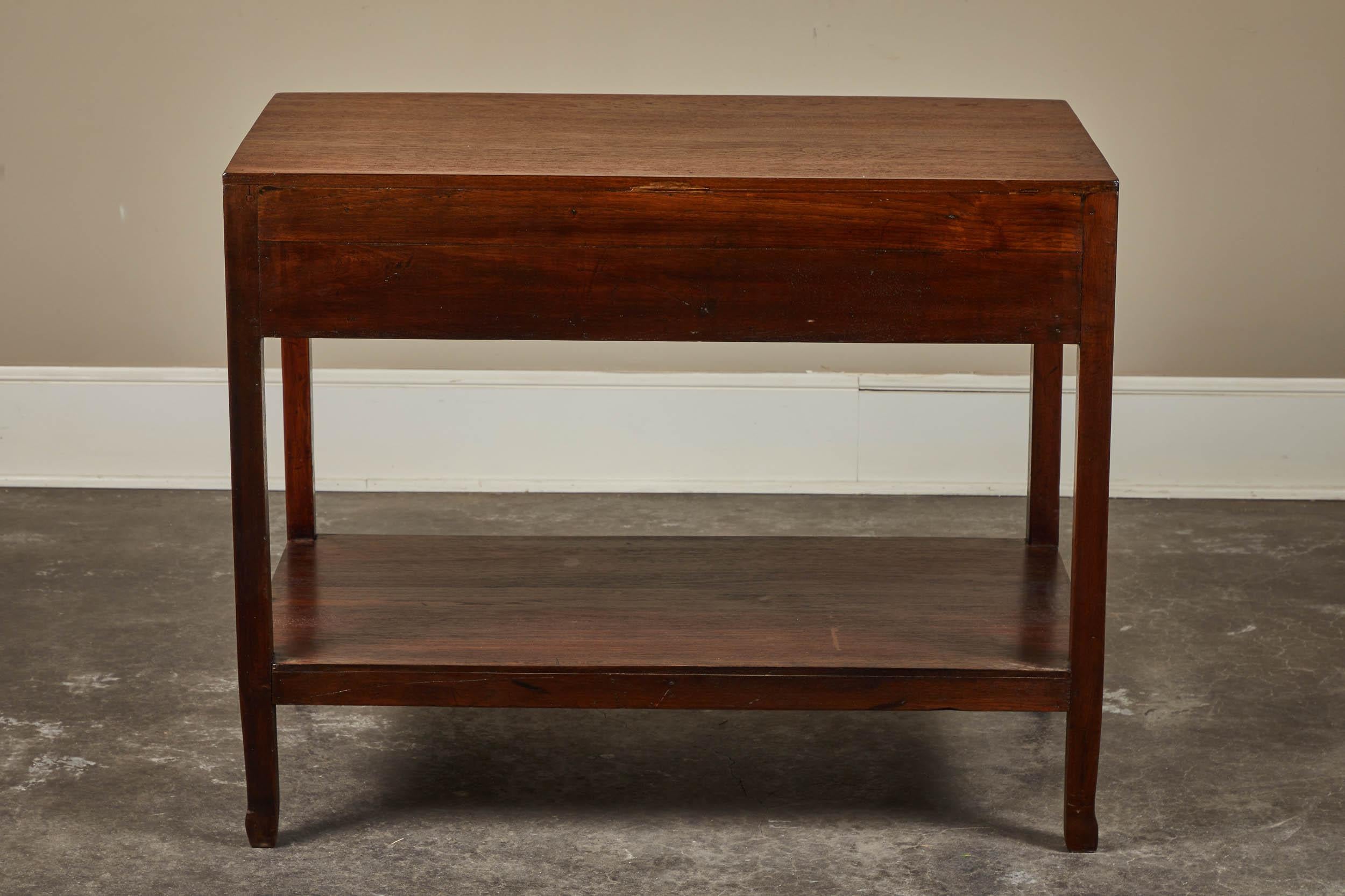 19th Century Colonial Teak Console Table with Drawers 2