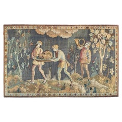 19th-C. Continental Baroque Tapestry Depicting Boar’s Head Feast - Wall Art