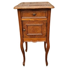 A.C.I.C. Continental Bookmatched Walnut Porcelain Top Humidor Side Table