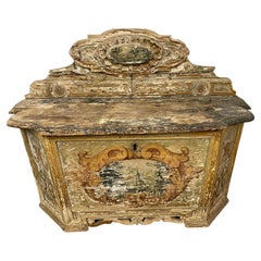 19th C Continental Lift Top Chest