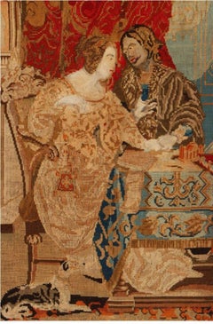 19th C. Continental Pictorial Needlework