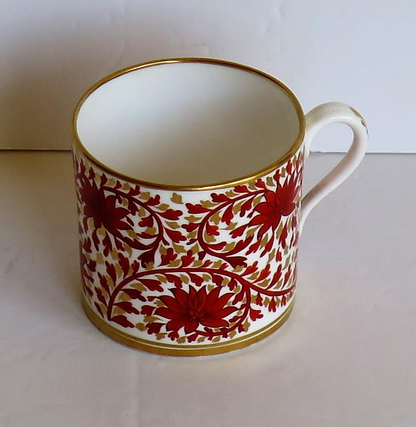 19th Century Copelands Porcelain Coffee Can Hand Painted and with T Goode of London Mark