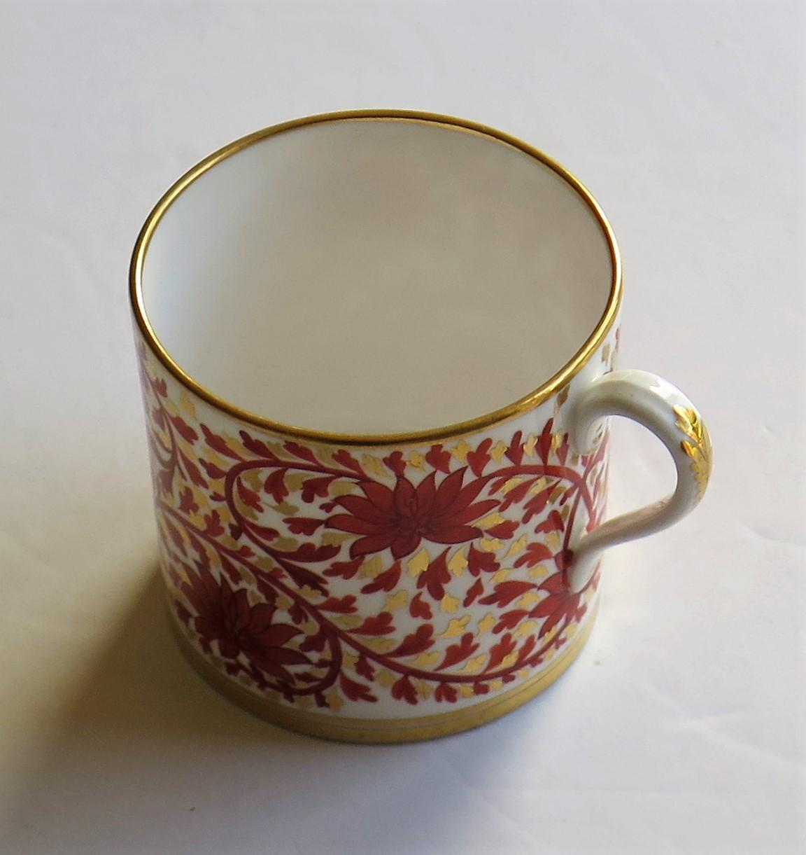 Copelands Porcelain Coffee Can Hand Painted and with T Goode of London Mark 1