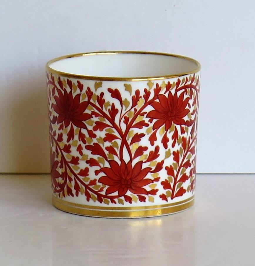 Hand-Painted Copelands Porcelain Coffee Can Hand Painted and with T Goode of London Mark
