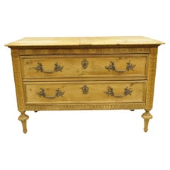 19. C. Land Französisch Provincial Kiefer Holz Plank 2 Schublade Kommode Kommode Dresser