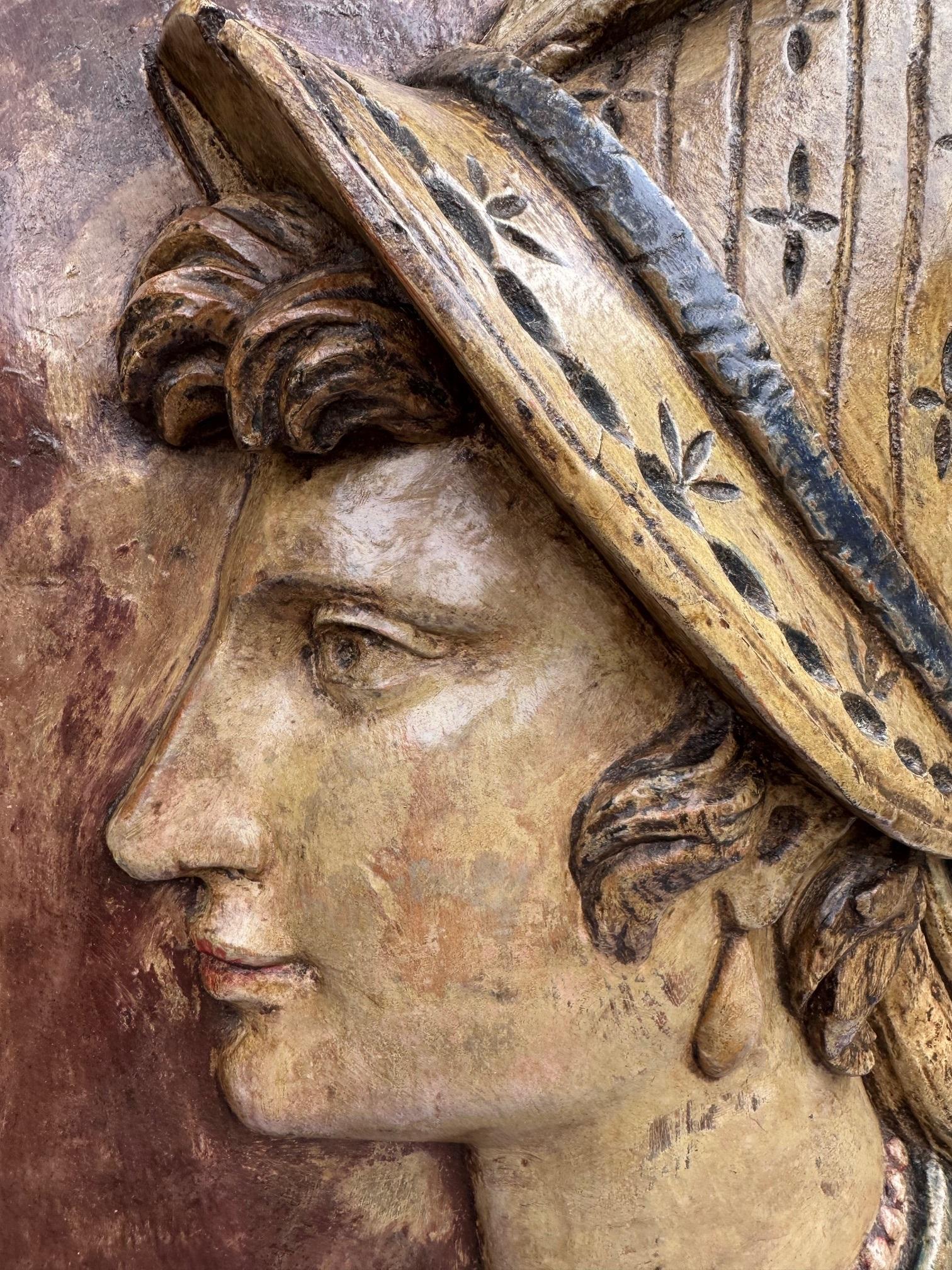 A.I.C. Medaglione a forma di chiatta Marittima Maria Legno Londra Placca d'Arte Antiques in vendita 8