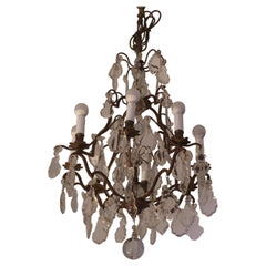 19th C Crystal & Bronze Parisian Chandelier