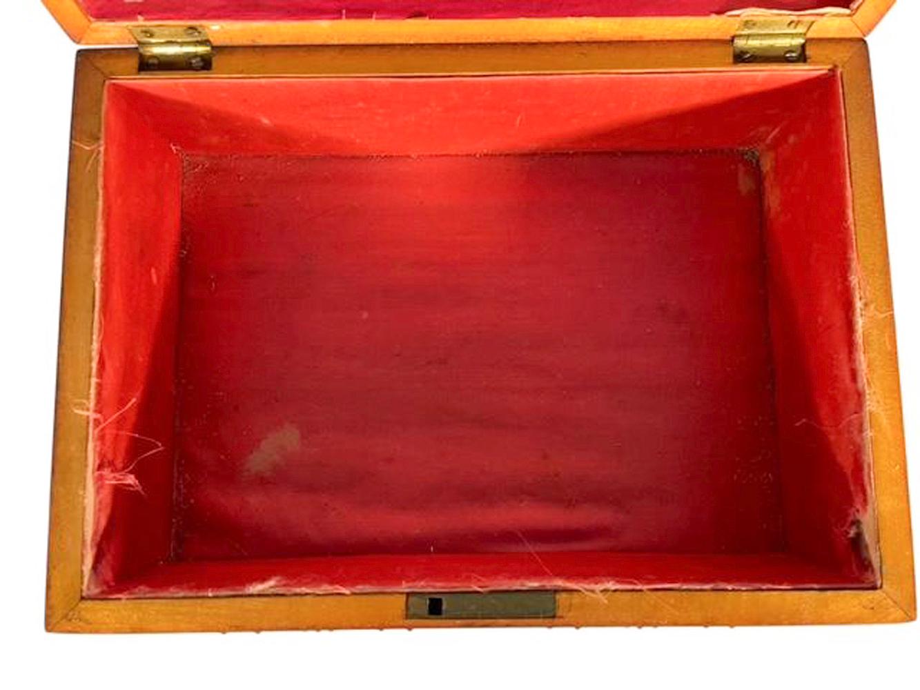 19th C. Cut Steel Decorated Satinwood and Rosewood Palais Royal Jewelry Box For Sale 4