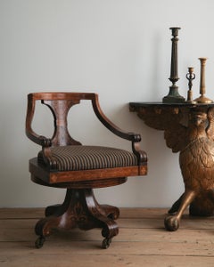 19th c, Danish Revolving Desk Chair