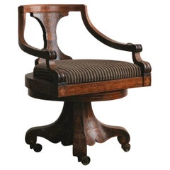 Silla de escritorio giratoria danesa, s. XIX