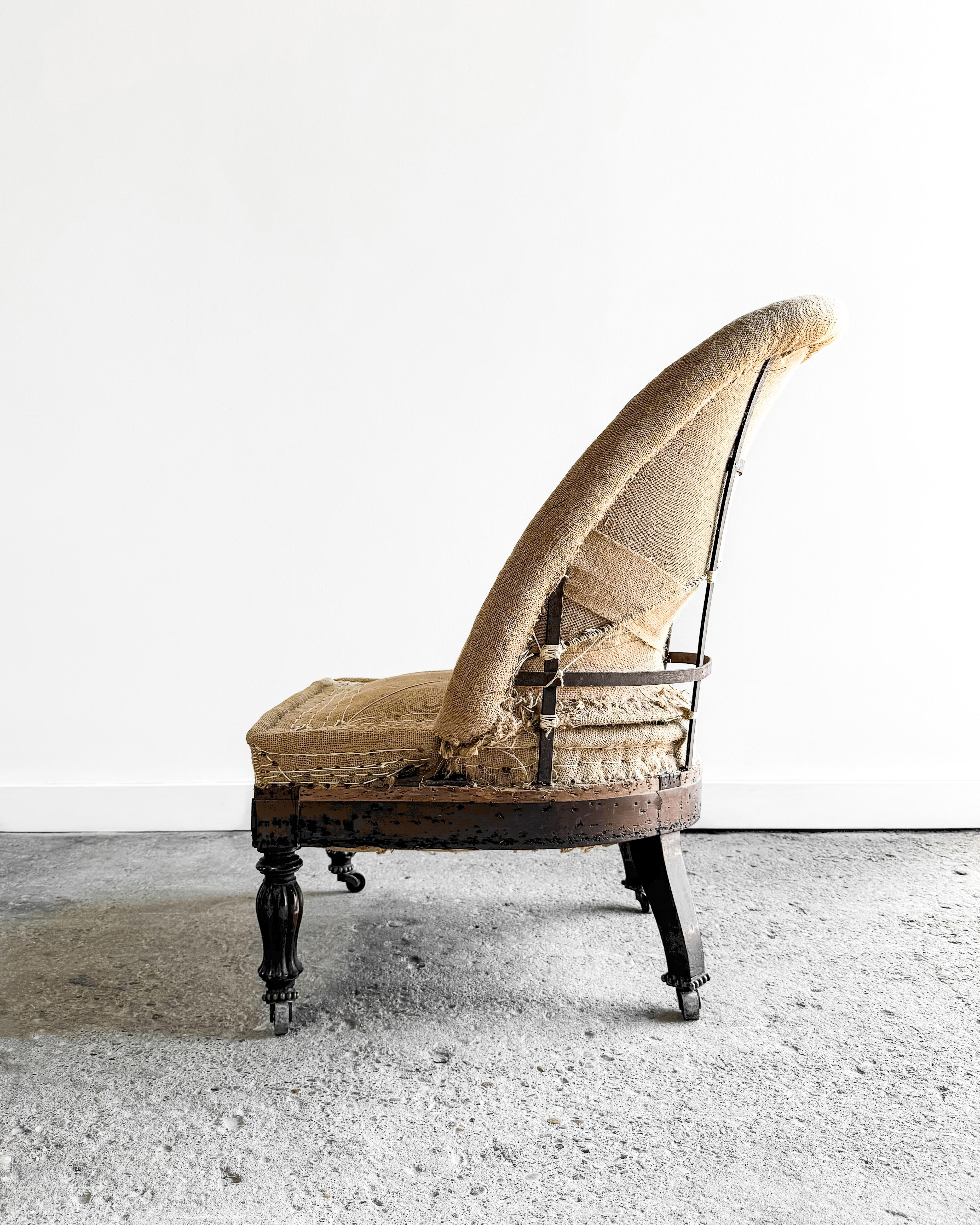 19th C. Deconstructed Barrel Back Napoleon III Chair 6