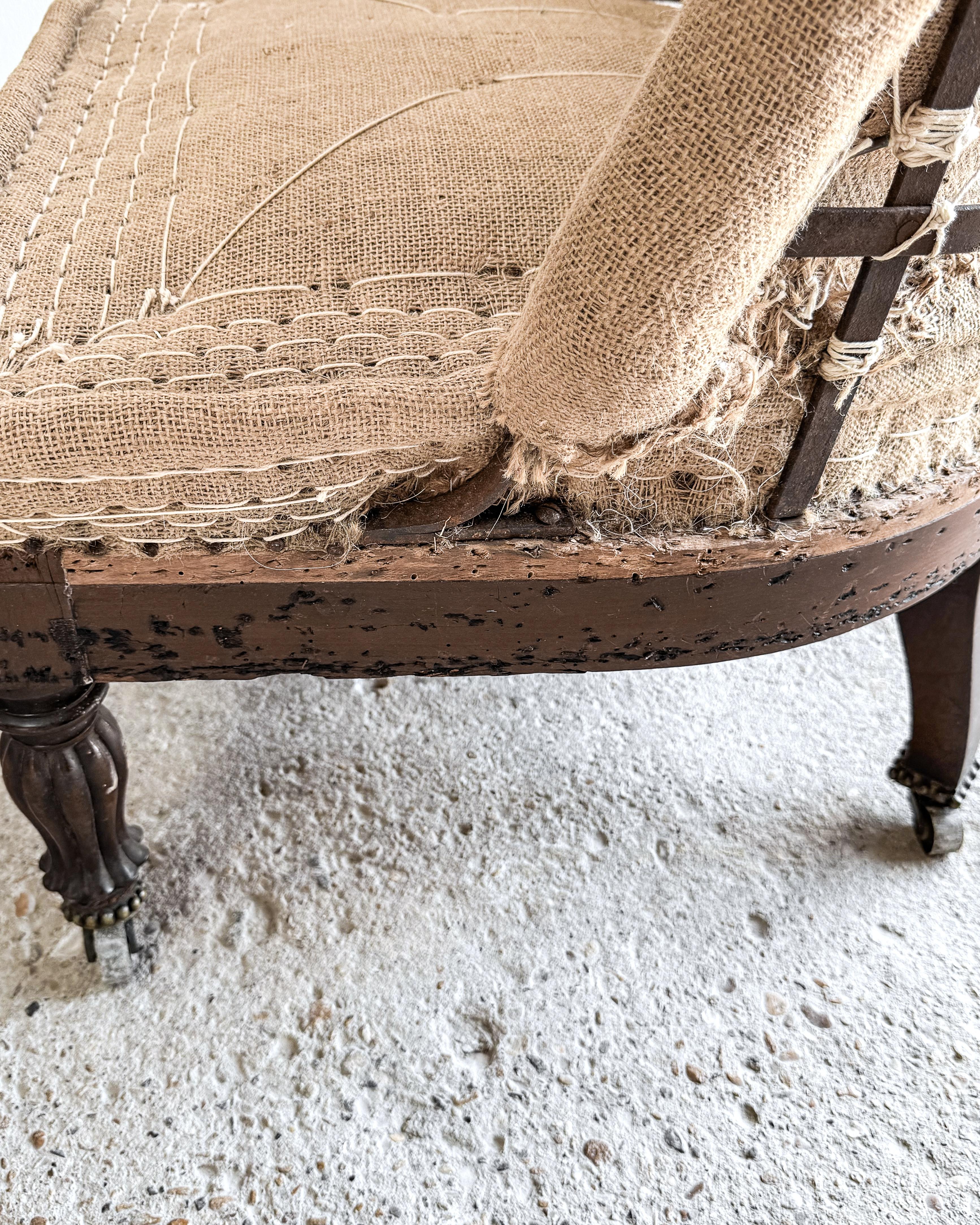 19th C. Deconstructed Barrel Back Napoleon III Chair 7