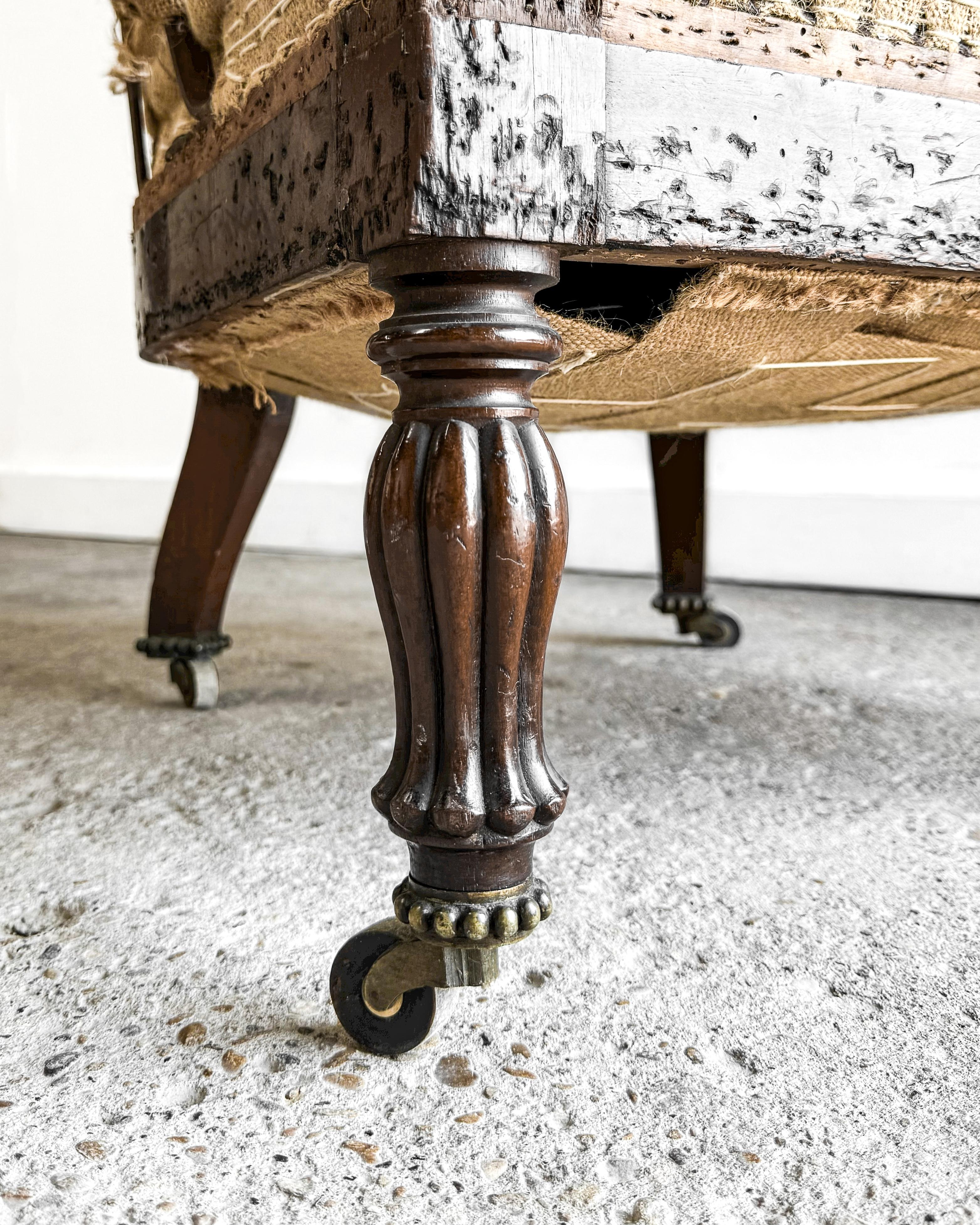 19th C. Deconstructed Barrel Back Napoleon III Chair 2