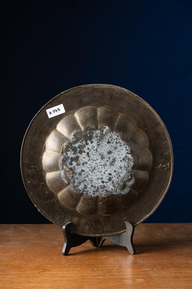 19th C., Decorative Metal Plate with Ornaments For Sale at 1stDibs