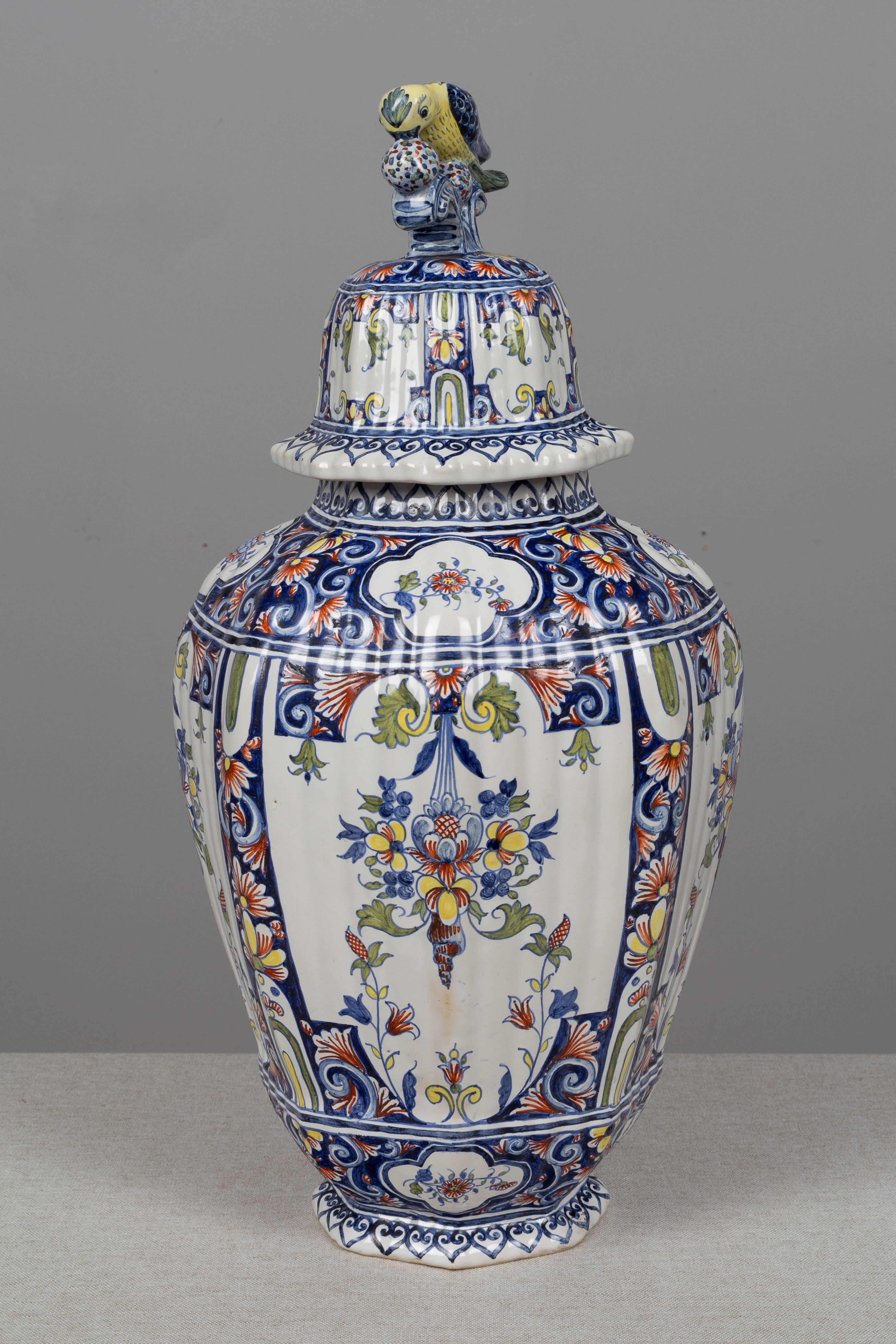 French Provincial 19th Century Delft Faience Ginger Jar