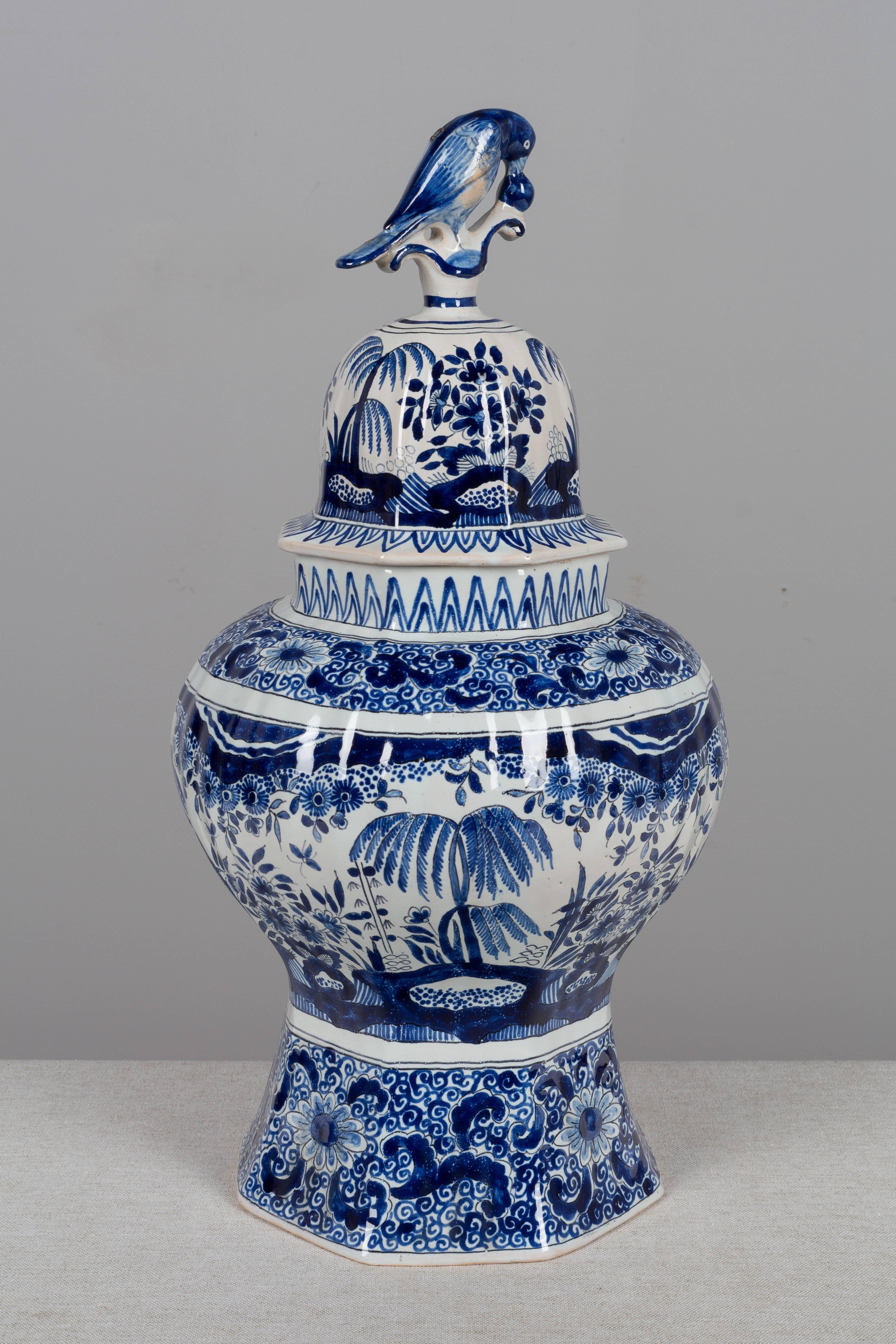 19th Century Delft Faience Ginger Jar In Excellent Condition In Winter Park, FL