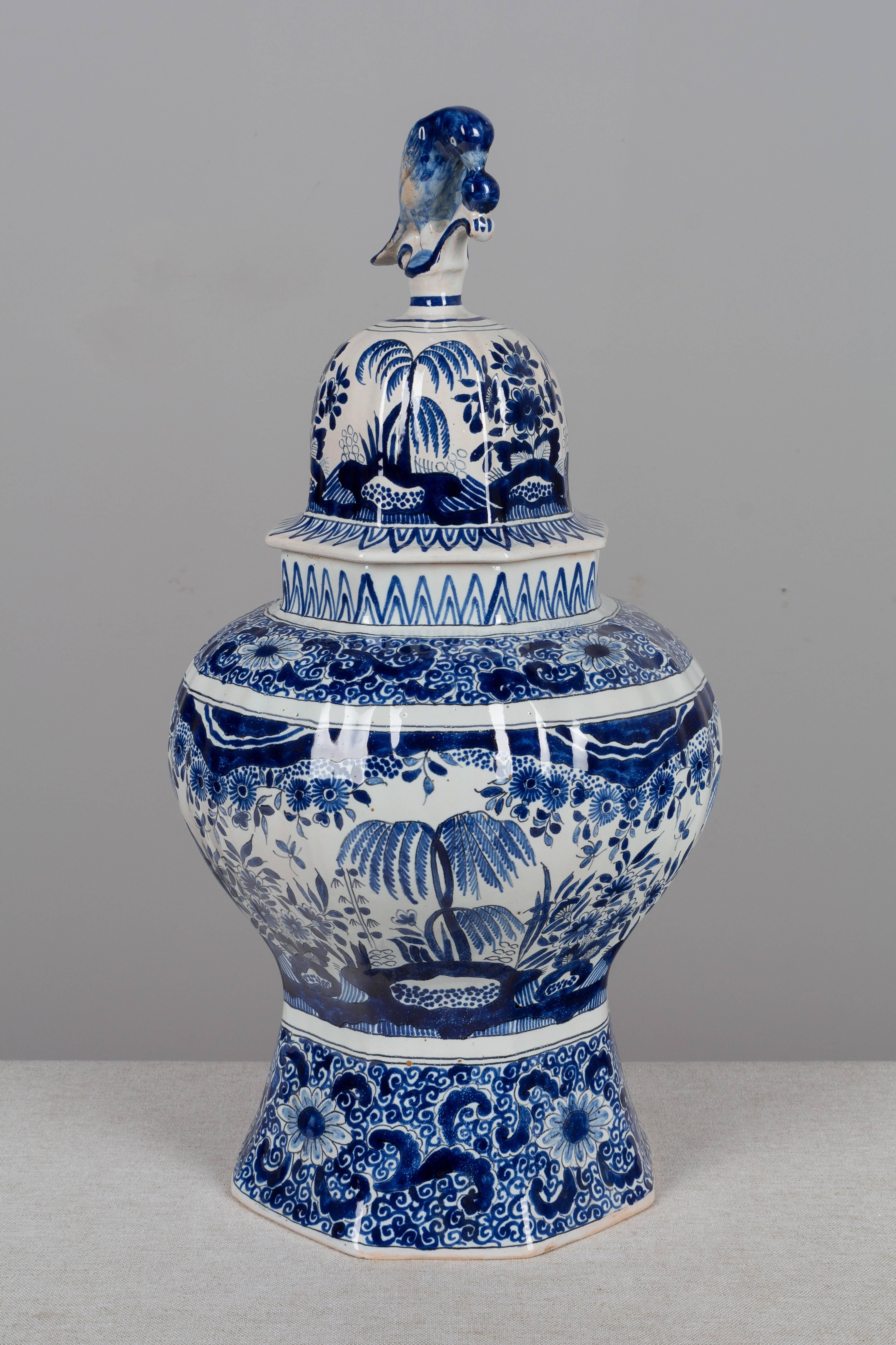 20th Century 19th Century Delft Faience Ginger Jar