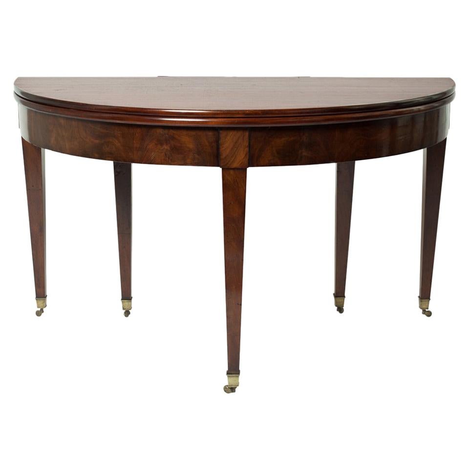 19th Century Demi-Lune Directoire Mahogany Dining Room Table