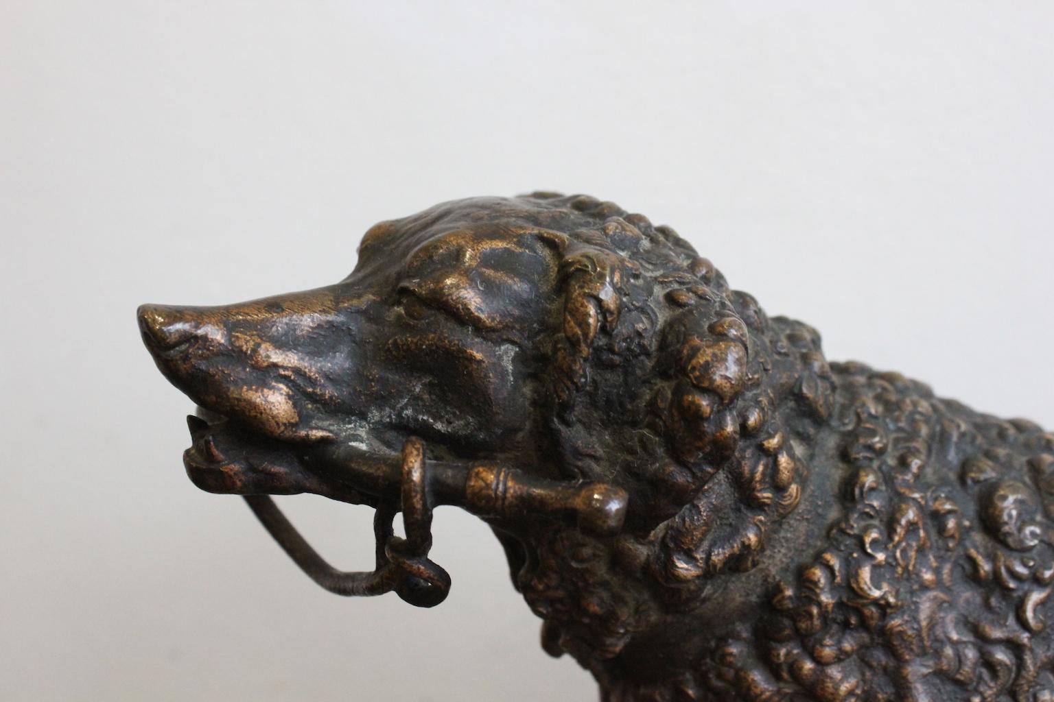 19th Century Dog Sculpture by Pj Mene, Warwick 1