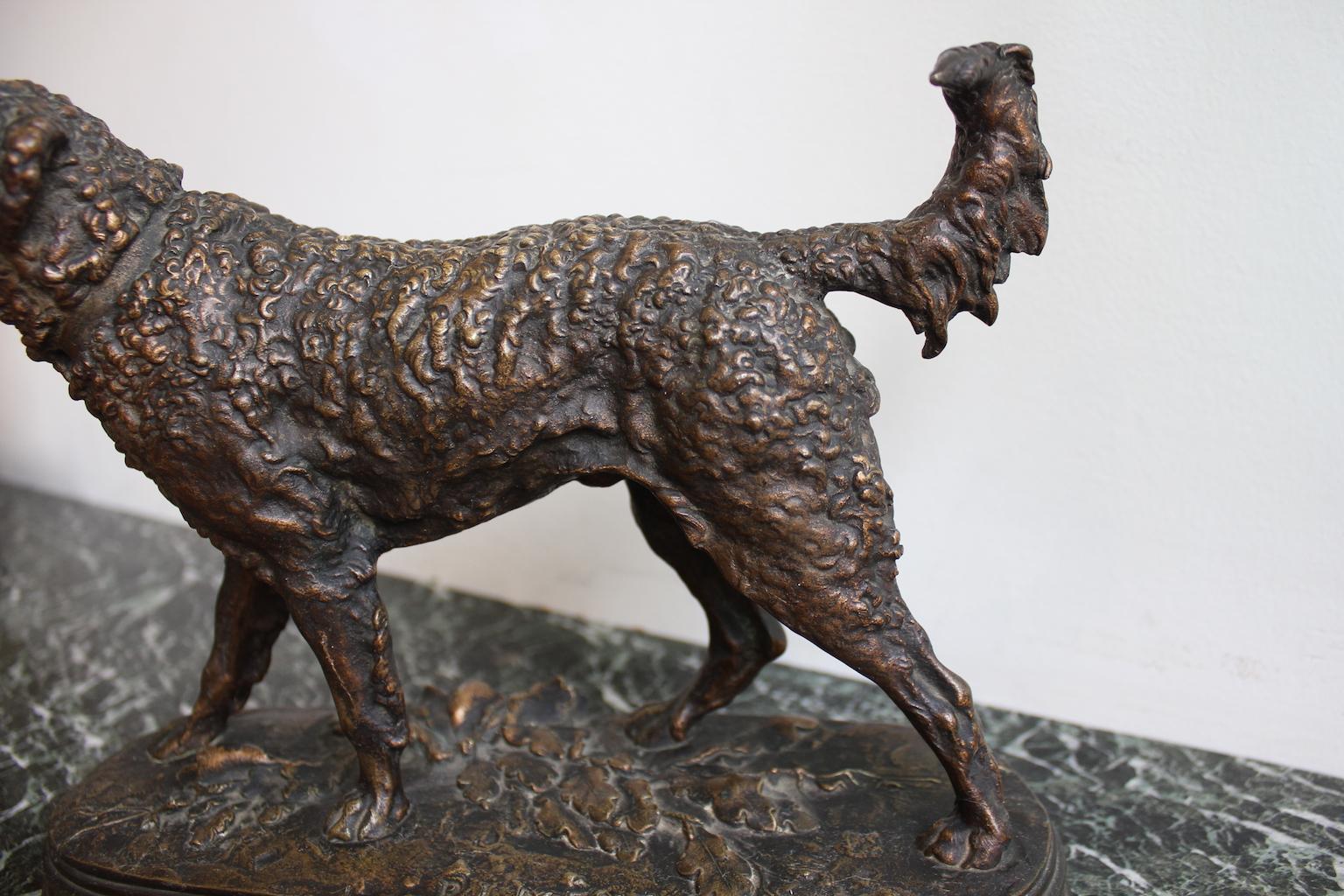 19th Century Dog Sculpture by Pj Mene, Warwick 2