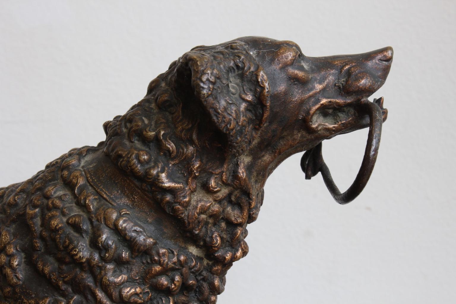 19th Century Dog Sculpture by Pj Mene, Warwick 3