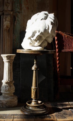 19th C Domenico Brucciani Oversized Putto Plaster Classical Bust Grand Tour