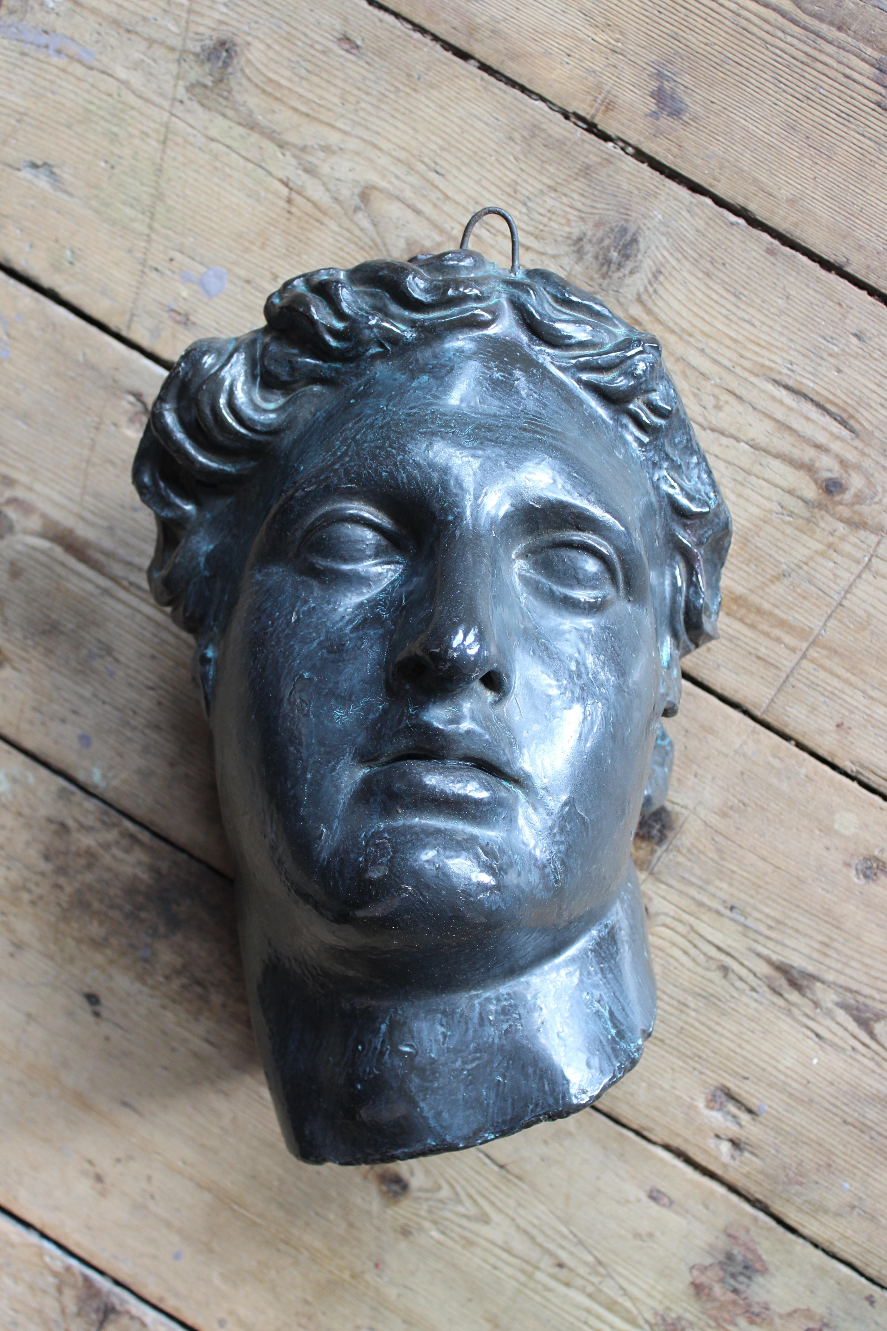 19th C Domenico Brucciani Plaster Classical Bust Faux Bronze Grand Tour Museum 4