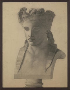 Siglo XIX, Dibujo sobre papel, Fechado, Firmado y Enmarcado