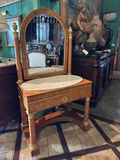 19th C. Dresser Ormolu Burl Elm Toilette Table Jacob Desmalter JACOB D.R.MESLE