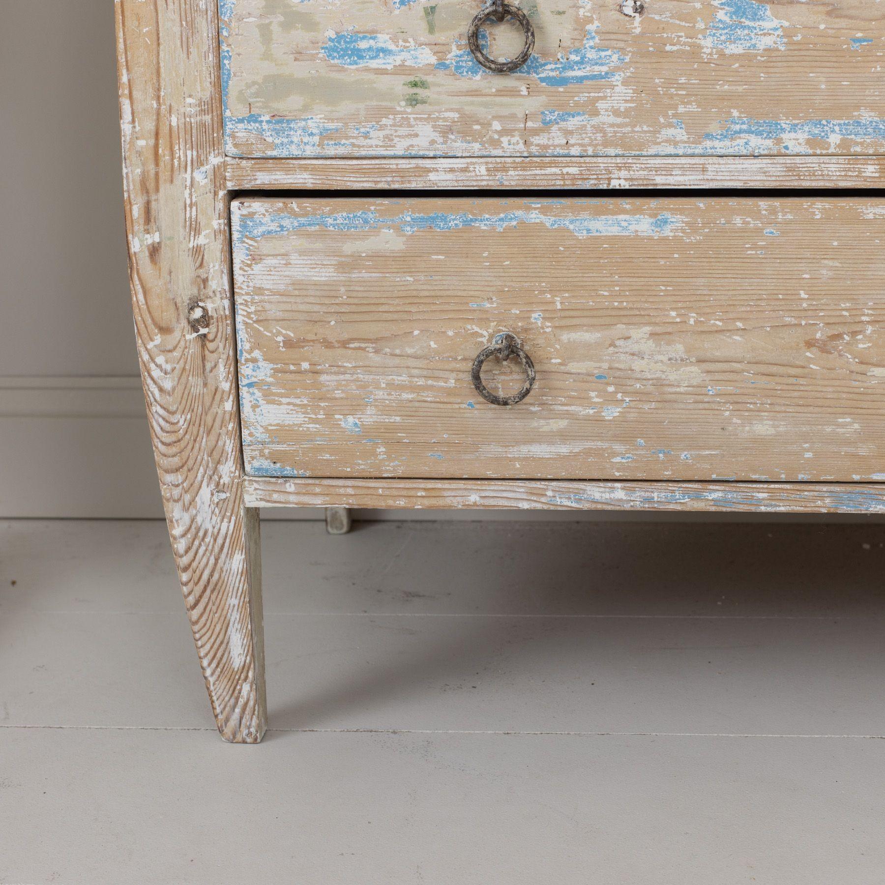 19th c. Dutch Bombay Commode in Original Paint For Sale 6