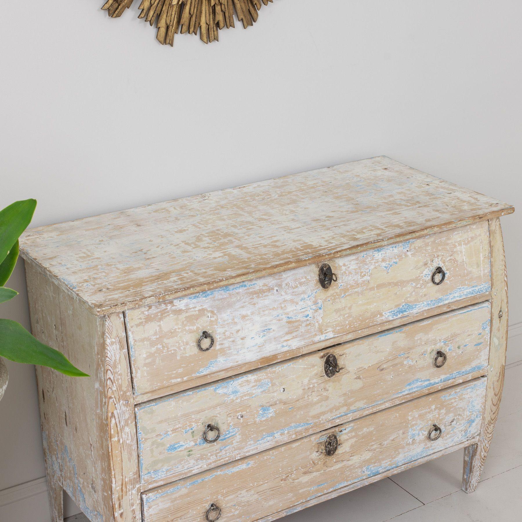 19th c. Dutch Bombay Commode in Original Paint For Sale 11