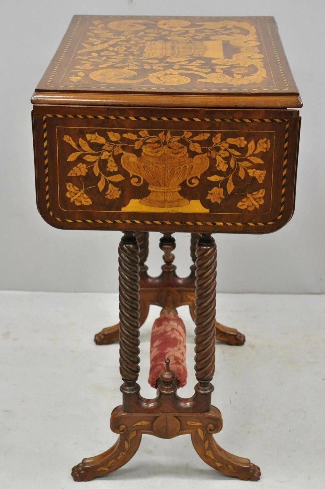 A.C. I.C. Regency Style Drop Leaf Sewing Stand Side End Table en vente 6