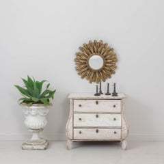 Antique Dutch Bombé Commode, Original Paint, Scalloped Design, c. 1860
