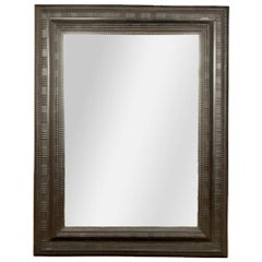 Nineteenth Century Dutch Style Blackened Carved Wood Framed Mirror